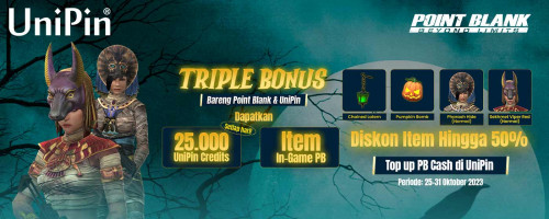 Raih Triple Bonus di Spooky Halloween bareng Point Blank dan UniPin